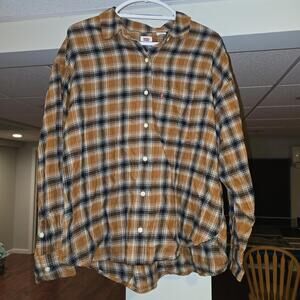 Levi's Women's Rust Brown Flannel Shirt Levi XL